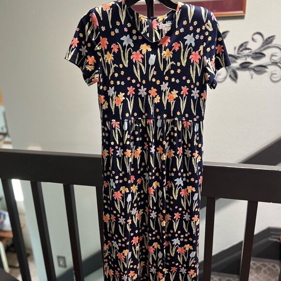 NWOT Talbots Floral Print Maxi Dress - Blue, Pink, Yellow, Green #138 - Picture 1 of 5